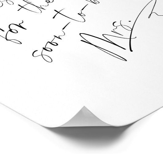 Poster Combien de baisers Perles et le Prosecco Bridal do (Coin)