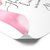 Poster Combien de baisers Pink Bow Script douche nuptiale (Coin)