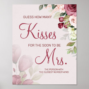 Poster Combien de baisers pour être bientôt Mme douche je