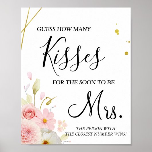 Poster Combien de baisers pour être bientôt Mme douche je (Devant)