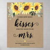 Poster Combien de baisers pour le panneau Mme Sunflowers (Devant)