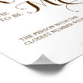 Poster Combien de baisers pour Mme Pampas Douche Jeu Sign (Coin)