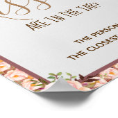 Poster Combien de baisers rose Fête des mariées Jeu Signe (Coin)