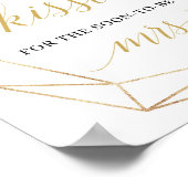 Poster Combien de baisers signent vert eucalyptus feuille (Coin)