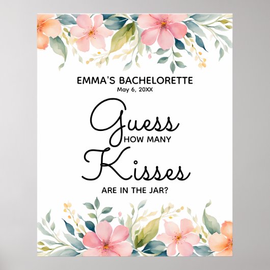 Poster combien de baisers sont dans le jeu de douche de p (Devant)