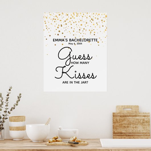 Poster combien de baisers sont dans le jeu de douche jar (Cuisine)