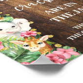 Poster Combien de biscuits pour animaux Safari rose Jeu d (Coin)