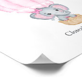 Poster Combien de bonbons Éléphant Rose Baby Shower Jeu (Coin)