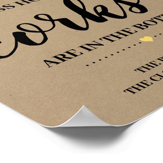 Poster Combien de bouchons Panneau de jeu de douche de ve (Coin)