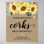 Poster Combien de bouchons Panneau de jeu de douche de ve (Devant)