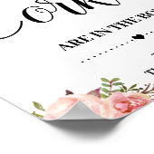 Poster Combien de bouchons signe de jeu floral rose pour  (Coin)