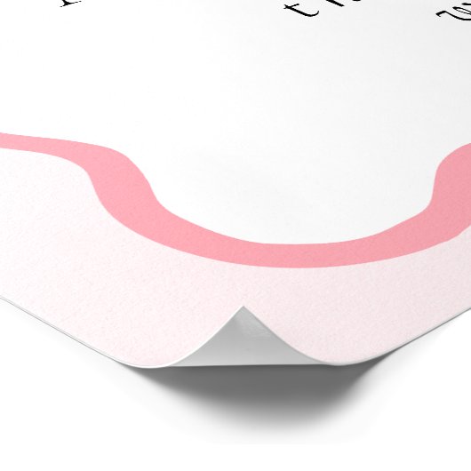 Poster Combien de cerises Coquette cerise Baby shower jeu (Coin)