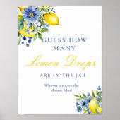 Poster Combien de citrons goutte Fête des mariées Jeu Sig (Devant)