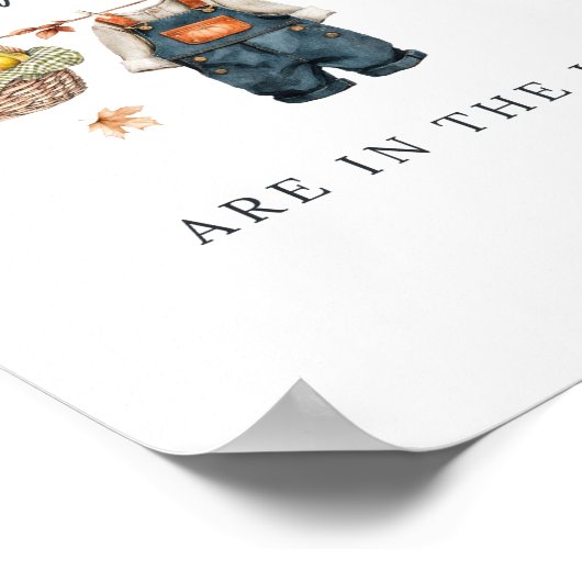 Poster Combien de Citrouilles dans le Baby shower rustiqu (Coin)