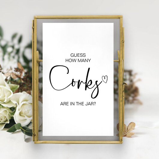 Poster Combien De Corks Sont Dans La Fête des mariées Des