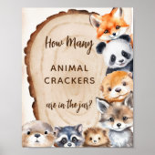 Poster Combien de crackers Baby shower Jeu Signe (Devant)