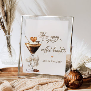 Poster Combien De Fèves De Café Sont Dans Le Jar