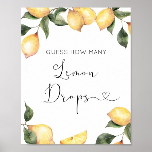 Poster Combien de gouttes de citron sont dans le pot (Devant)