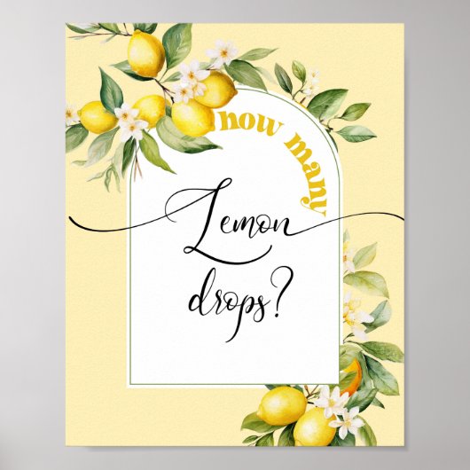 Poster Combien de gouttes de citron sont dans le pot (Devant)