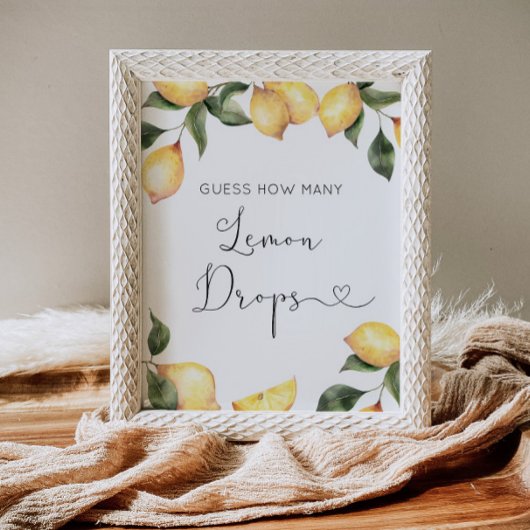 Poster Combien de gouttes de citron sont dans le pot