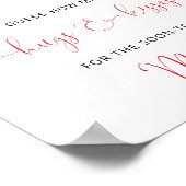 Poster Combien de Hugs & Bisses Cherry Fête des mariées J (Coin)