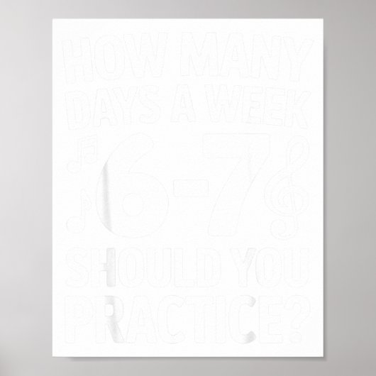 Poster Combien de jours par semaine devriez-vous pratique (Devant)