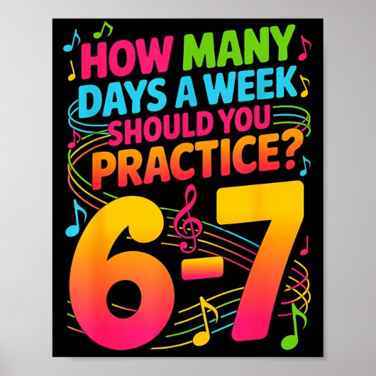 Poster Combien de jours par semaine devriez-vous pratique (Devant)