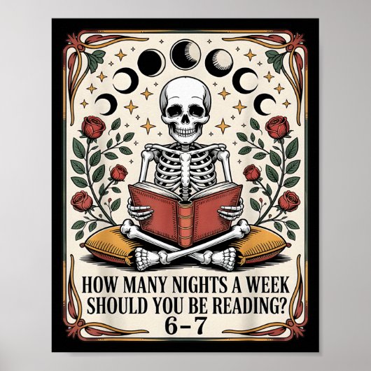 Poster Combien de nuits Memes de lecture 6 7 Amoureux de (Devant)