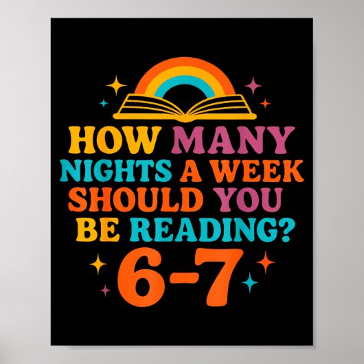 Poster Combien de nuits par semaine devriez-vous lire 67 (Devant)
