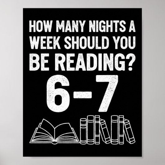 Poster Combien de nuits par semaine devriez-vous lire 6 7 (Devant)
