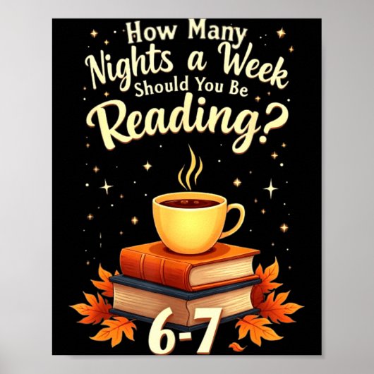 Poster Combien de nuits par semaine devriez-vous lire 6 7 (Devant)