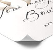 Poster Combien de rubans Arc floral Baby Shower (Coin)