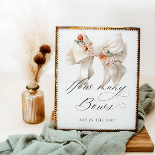 Poster Combien de rubans Arc floral Baby Shower