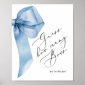 Poster Combien de rubans y a-t-il dans le pot blue baby s (Devant)