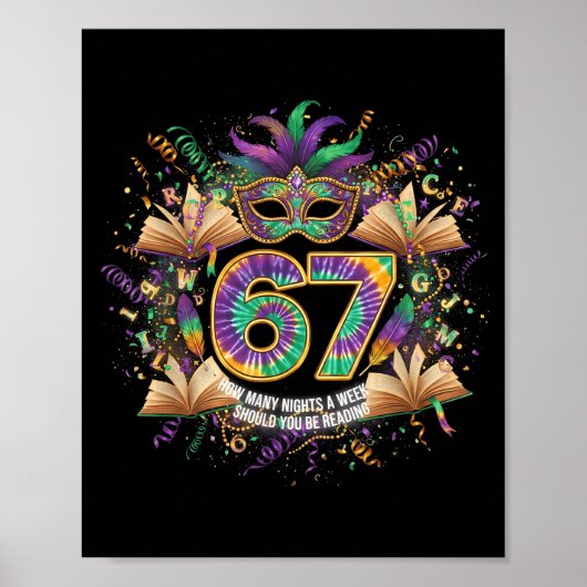 Poster Combien de soirées par semaine devriez-vous lire 6 (Devant)