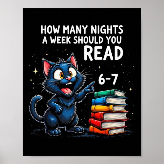 Poster Combien de Soirs Par Semaine Devriez-Vous Lire_ 6– (Devant)
