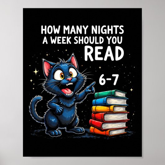 Poster Combien de Soirs Par Semaine Devriez-Vous Lire_ 6– (Devant)