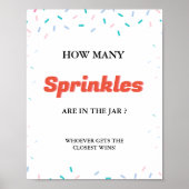 Poster Combien de SPrinkles dans le jeu de Baby shower Ja (Devant)