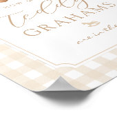 Poster Combien de teddy grahams Gingham unisexe (Coin)