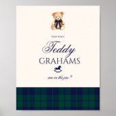 Poster Combien de teddy grahams Teddy Bear Red Bow (Devant)