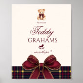Poster Combien de teddy grahams Teddy Bear Red Bow (Devant)