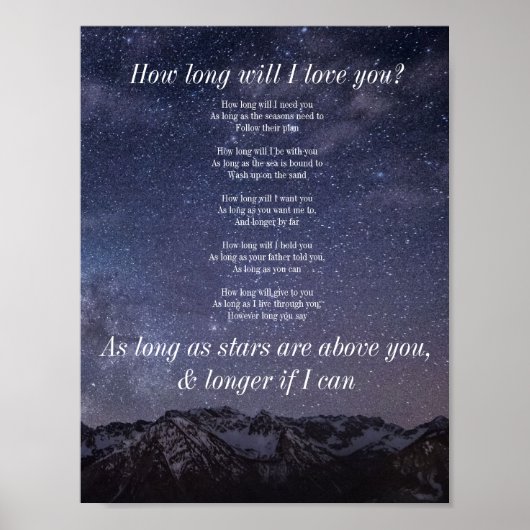 Poster Combien de temps t'aimerai-je ? (Devant)