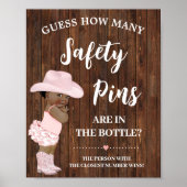 Poster Combien d'Épingles de Sécurité AA Cowgirl Baby sho (Devant)