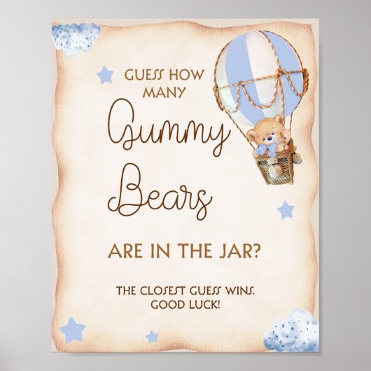 Poster Combien D'Ours Gummy Sont Dans Le Jeu Jar (Devant)