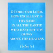 Poster Combien ton nom est excellent (Devant)