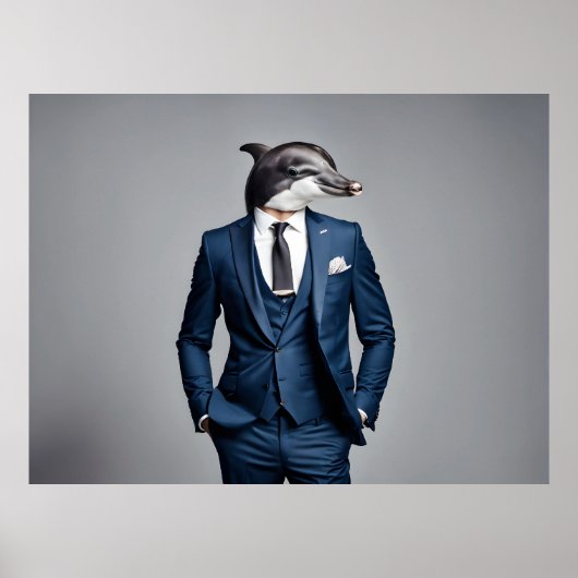 Poster Combinaison dauphin (Devant)