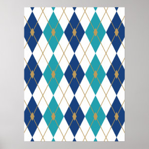 Poster Combinaison de couleurs de losange 5
