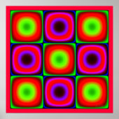 Poster Combinaison de couleurs Flickering (Devant)