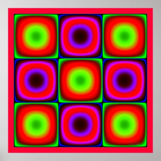 Poster Combinaison de couleurs Flickering (Devant)