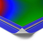 Poster Combinaison de couleurs pulsation (Coin)